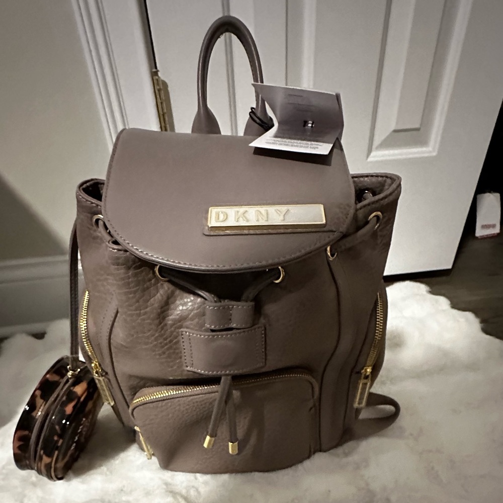 Olive green DKNY backpack new with tags